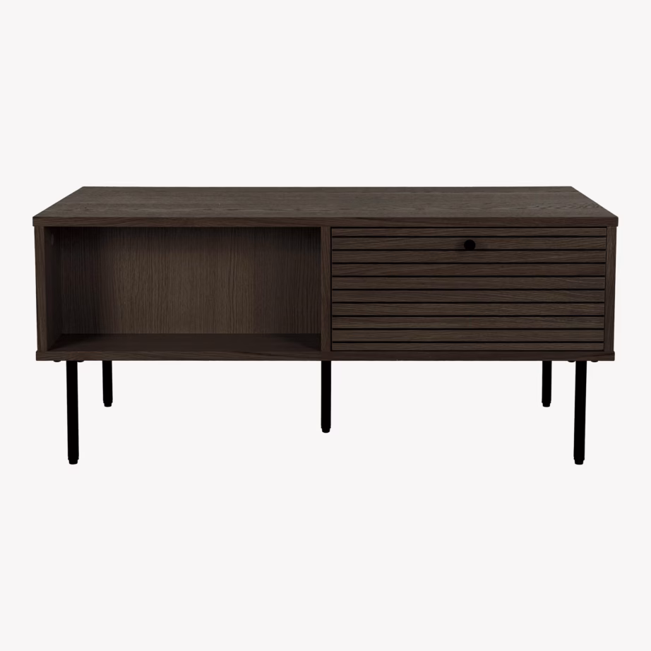 Diivanilaud suitsutatud tammespooniga ja 2 sahtliga Kyoto 50x100x45 cm - 5