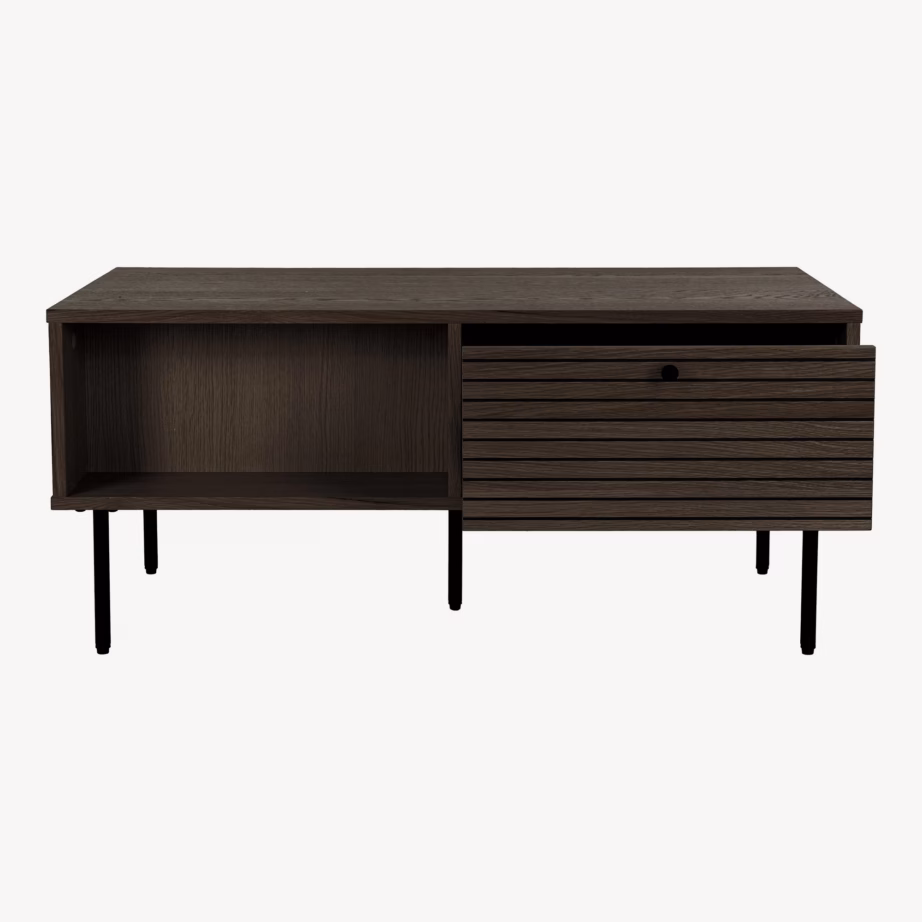 Diivanilaud suitsutatud tammespooniga ja 2 sahtliga Kyoto 50x100x45 cm - 6