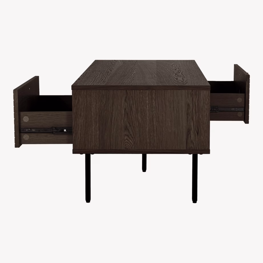 Diivanilaud suitsutatud tammespooniga ja 2 sahtliga Kyoto 50x100x45 cm - 8
