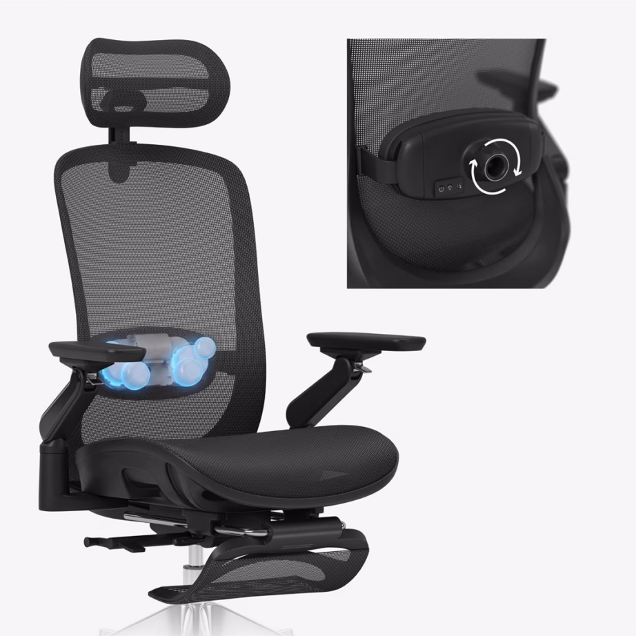 Massaažifunktsiooniga ergonoomiline kontoritool Mark Adler Leadpro 8.7, must - 2