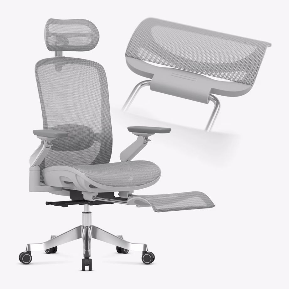 Massaažifunktsiooniga ergonoomiline kontoritool Mark Adler Leadpro 8.7, hall, 130 kg - 4