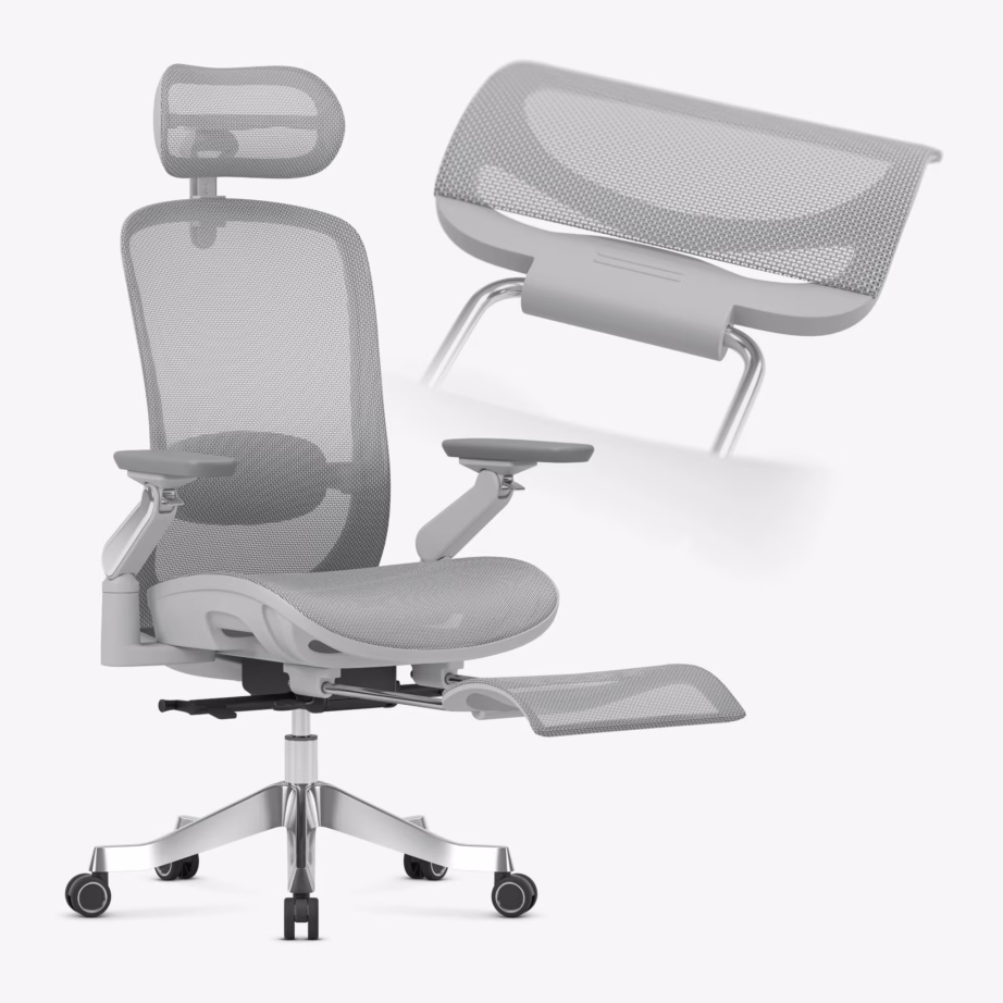 Massaažifunktsiooniga ergonoomiline kontoritool Mark Adler Leadpro 8.7, hall, 130 kg - 18