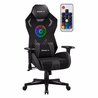 RGB-valgustuse ja ventilaatoriga arvutitool huzaro Combat 7.6, must
