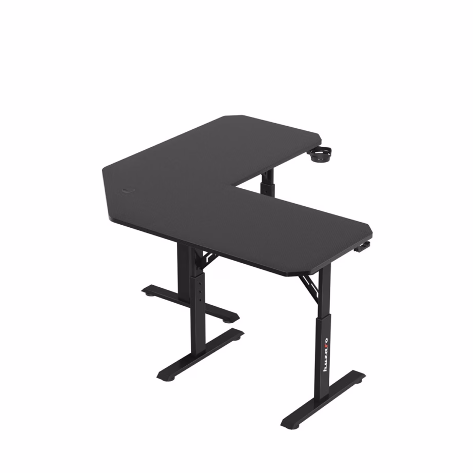 Kolme fikseeritud kõrgusega nurgakujuline arvutilaud huzaro Hero 7.3 Black, 140 × 140 cm - 2