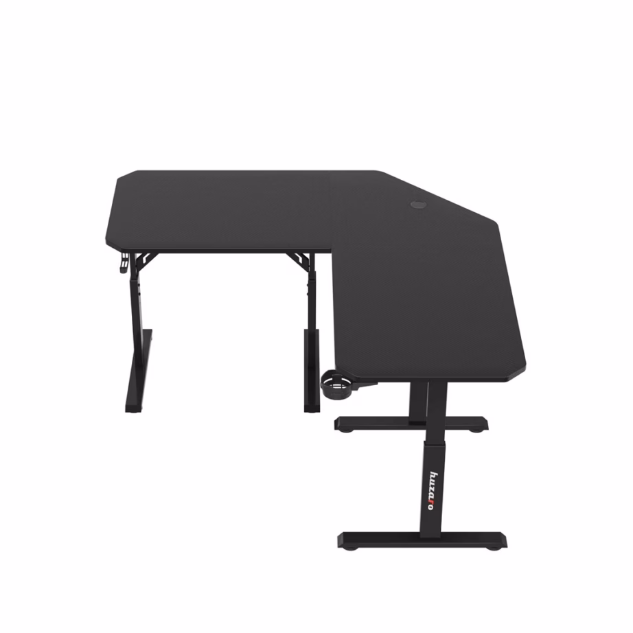 Kolme fikseeritud kõrgusega nurgakujuline arvutilaud huzaro Hero 7.3 Black, 140 × 140 cm - 4