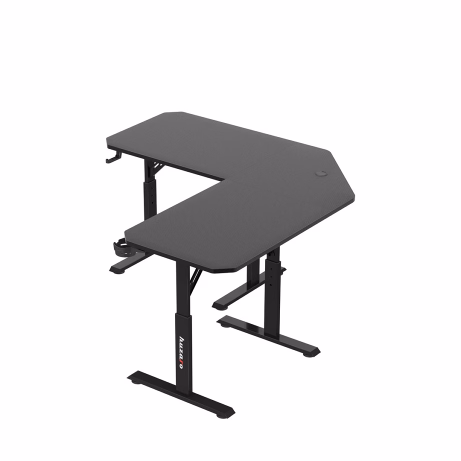 Kolme fikseeritud kõrgusega nurgakujuline arvutilaud huzaro Hero 7.3 Black, 140 × 140 cm - 5