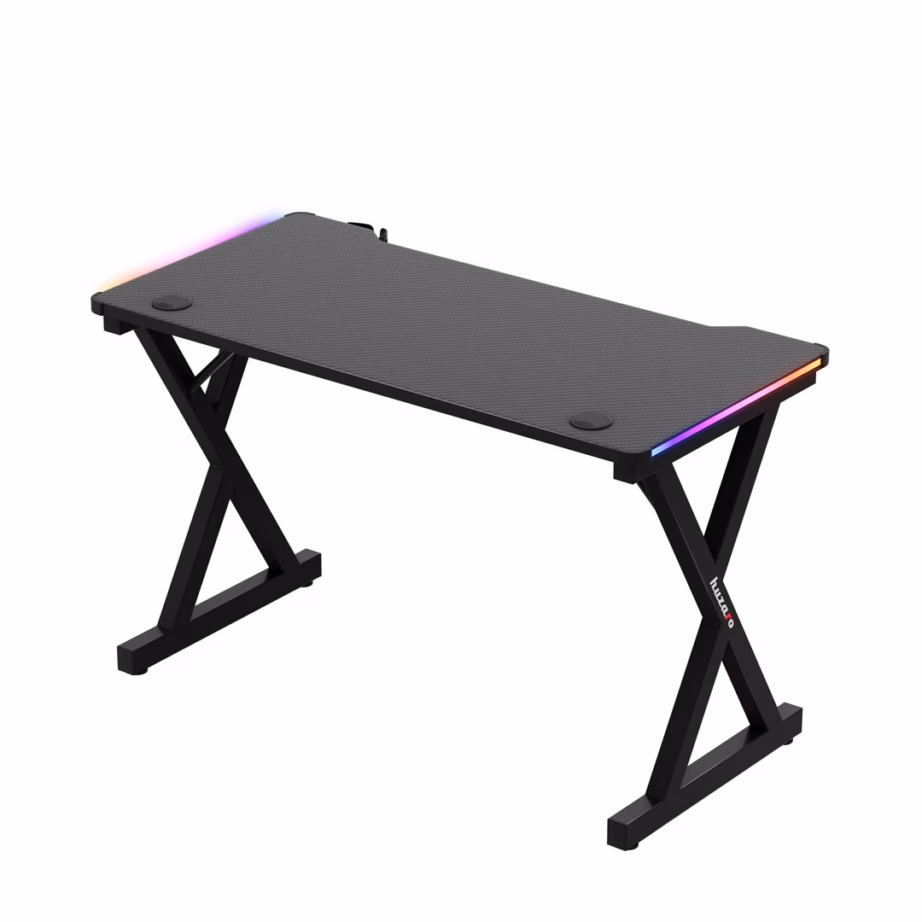 RGB-valgustusega arvutilaud huzaro Hero 2.3 RGB, 120 × 60 cm, must, 75 kg - 3