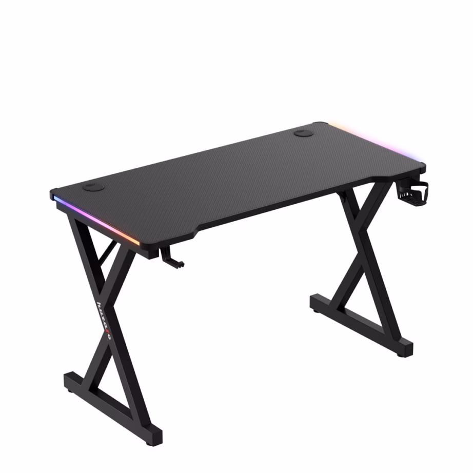 RGB-valgustusega arvutilaud huzaro Hero 2.3 RGB, 120 × 60 cm, must, 75 kg - 6