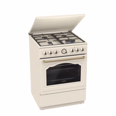 Eraldiseisev kombipliit GORENJE GKS6C71CLI, gaasipliit 4 põletiga + elektriahi 71 l