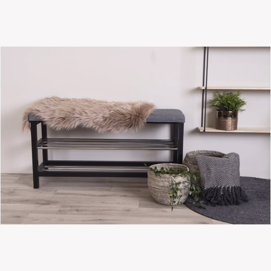 Hall esikupink padja ja 2 riiuliga Padova, 100×34×50 cm - 2