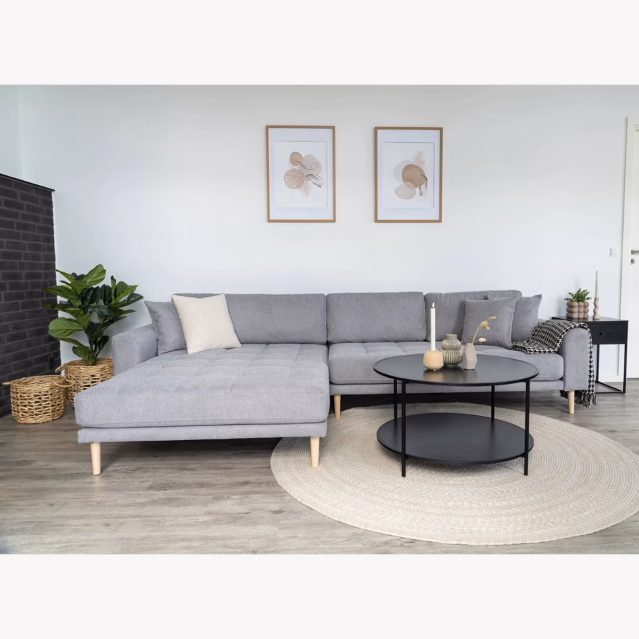 Helehall vasakpoolne lounge-nurgadiivan 4 padjaga Lido - 2