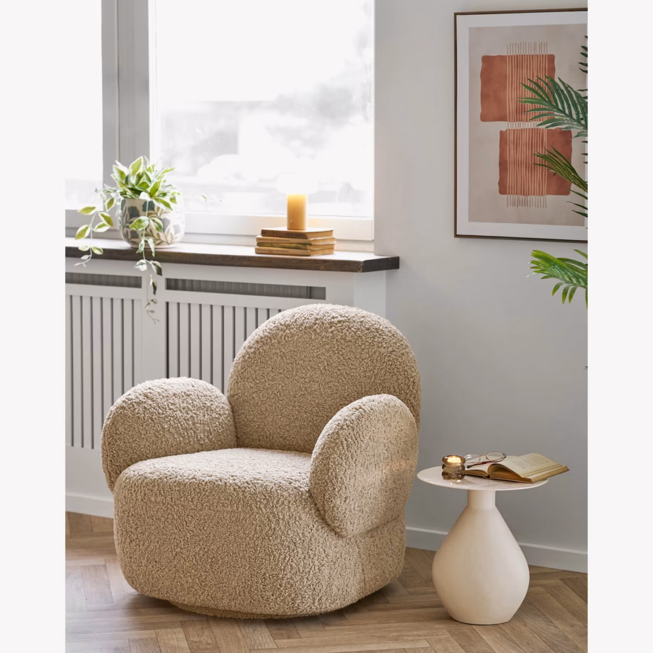 Helepruun pöördmehhanismiga lounge‑tugitool Messina - 2
