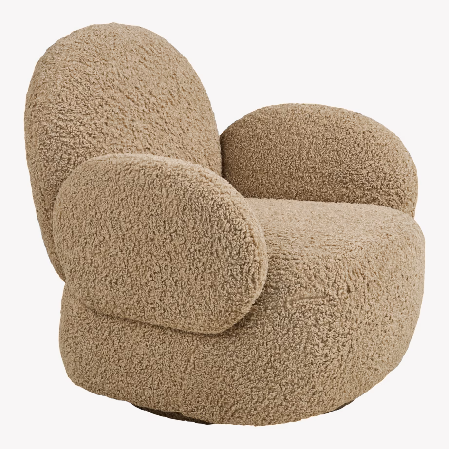 Helepruun pöördmehhanismiga lounge‑tugitool Messina - 4