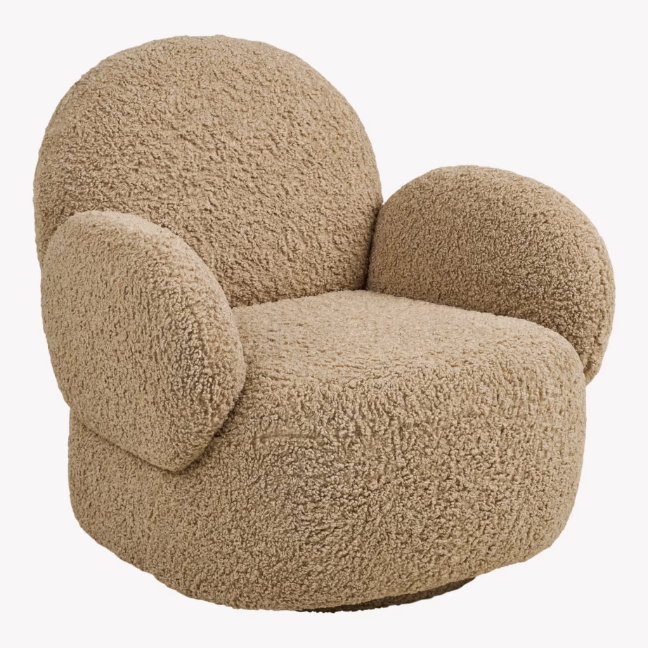 Helepruun pöördmehhanismiga lounge‑tugitool Messina - 8