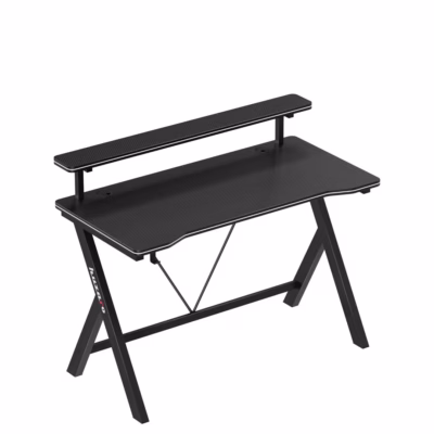 Huzaro Hero 1.9 Black 120x60 cm mängurilaud lisariiuli ja kaablihaldusega