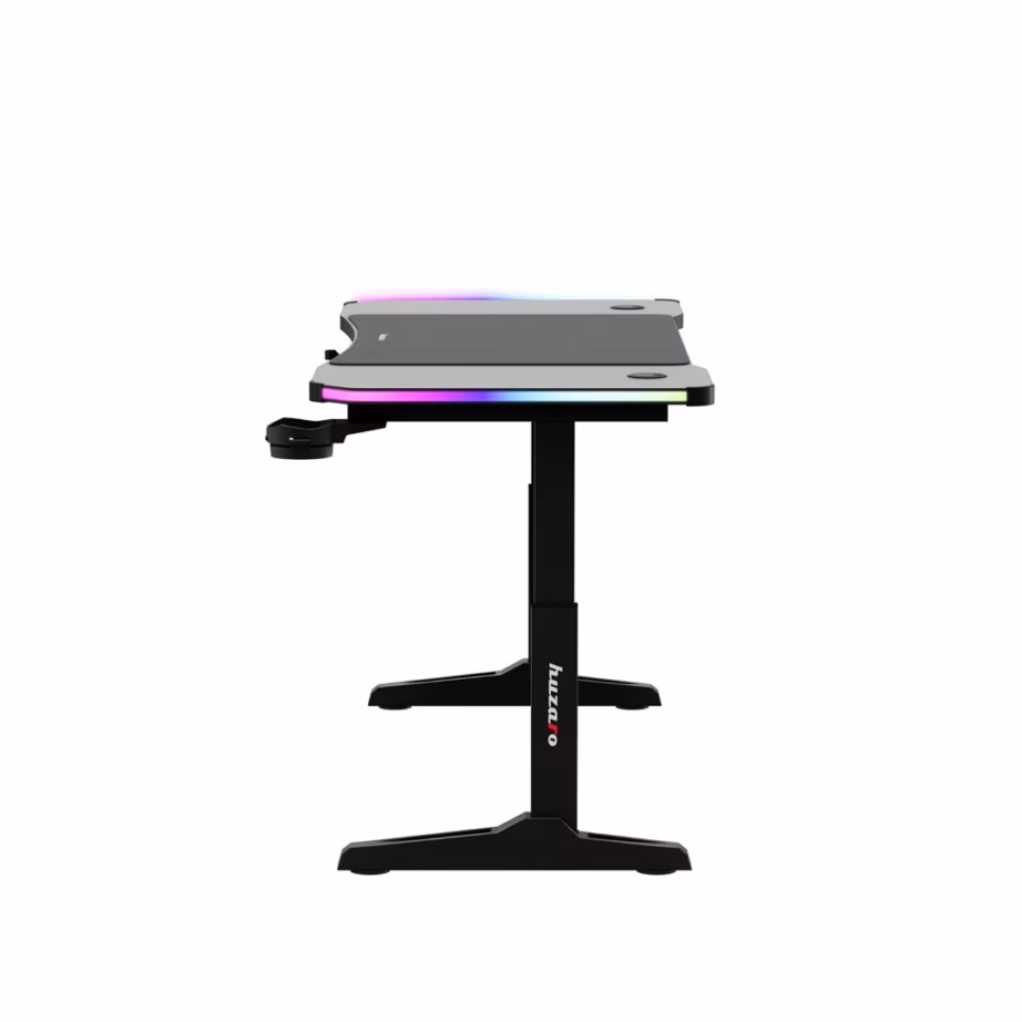 Huzaro Hero 3.6 RGB Black 140×60 cm reguleeritava kõrgusega mängurilaud LED-valgustusega - 8