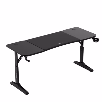 Huzaro Hero 4.6 Black 160x60 cm reguleeritava kõrgusega mängurilaud teraskarkassiga