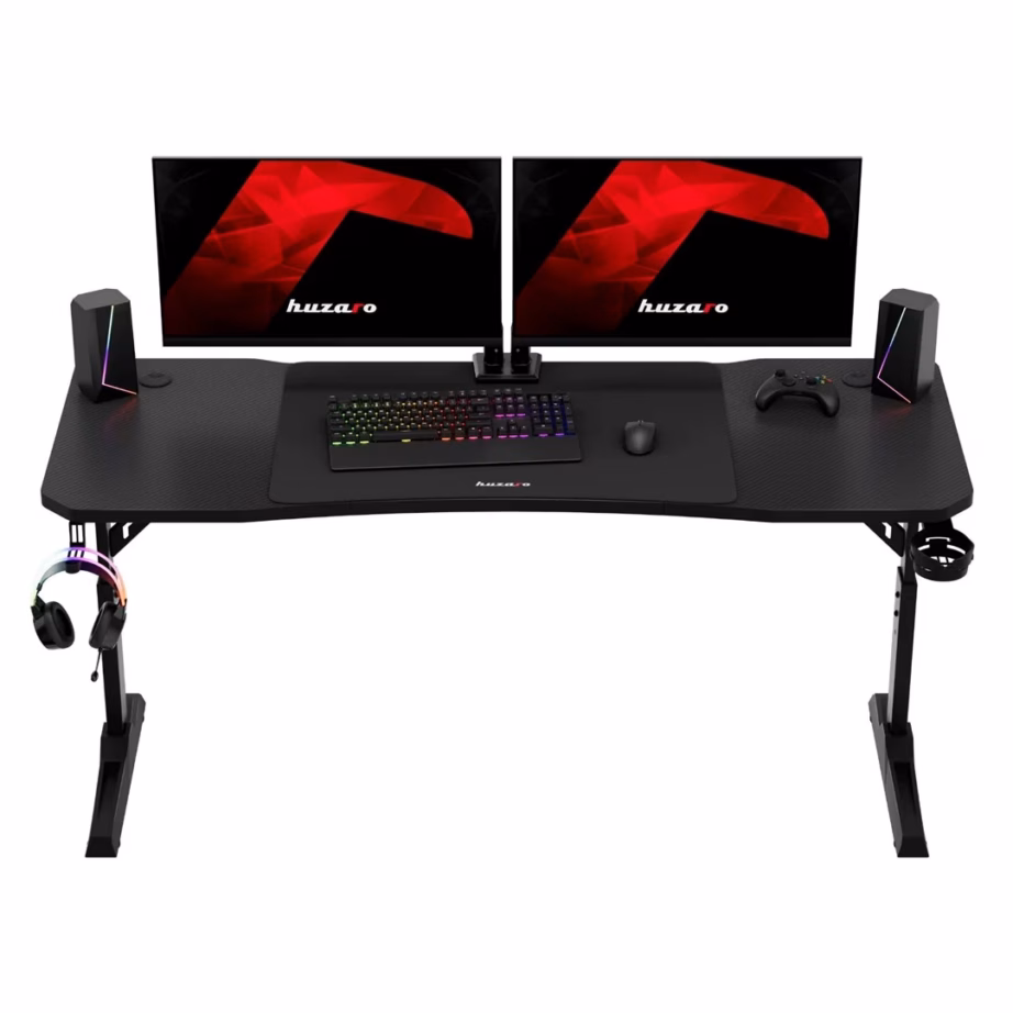 Huzaro Hero 4.6 Black 160×60 cm reguleeritava kõrgusega mängurilaud teraskarkassiga - 9