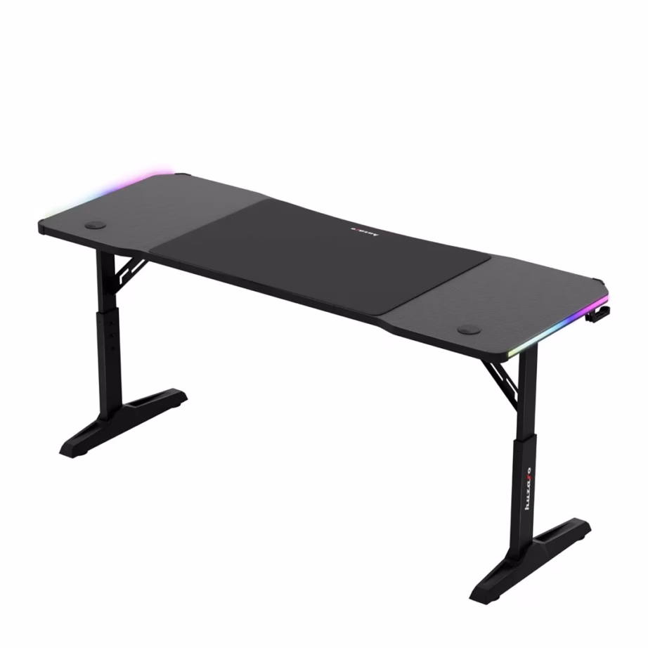 Huzaro Hero 4.6 RGB Black 160×60 cm must mängurilaud RGB LED-valgustusega, reguleeritav kõrgus 56-79 cm - 5