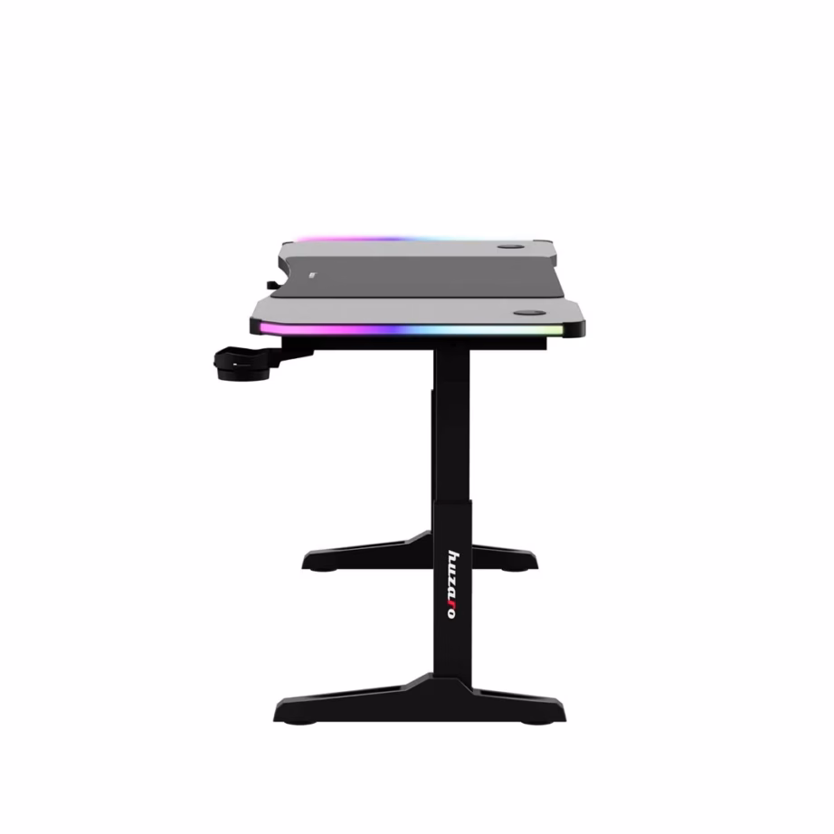 Huzaro Hero 4.6 RGB Black 160×60 cm must mängurilaud RGB LED-valgustusega, reguleeritav kõrgus 56-79 cm - 8