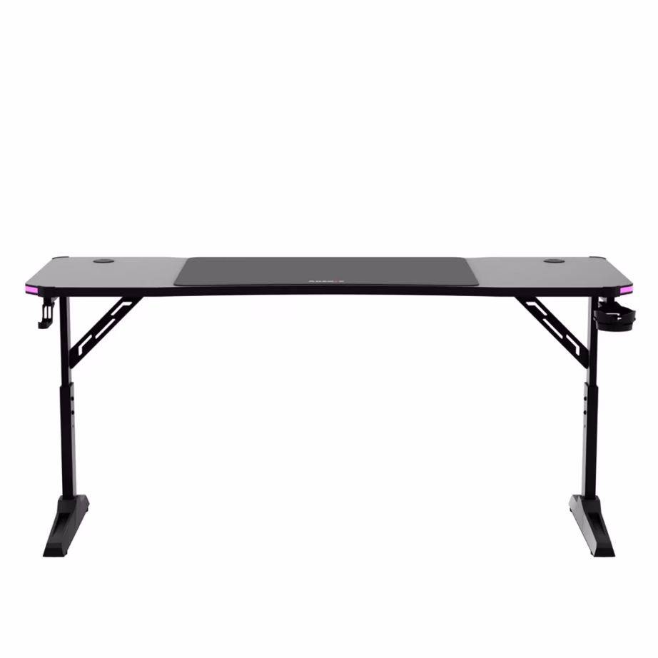 Huzaro Hero 4.6 RGB Black 160×60 cm must mängurilaud RGB LED-valgustusega, reguleeritav kõrgus 56-79 cm - 13