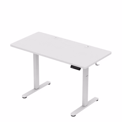 Huzaro Hero 8.1 White 120x60 cm elektriliselt reguleeritav valge mängurilaud mälufunktsiooniga