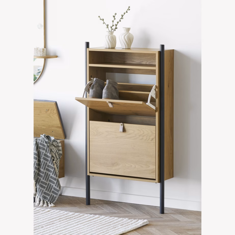 Jalanõukapp tammeimitatsioonis Barco 62x26x118 cm - 2