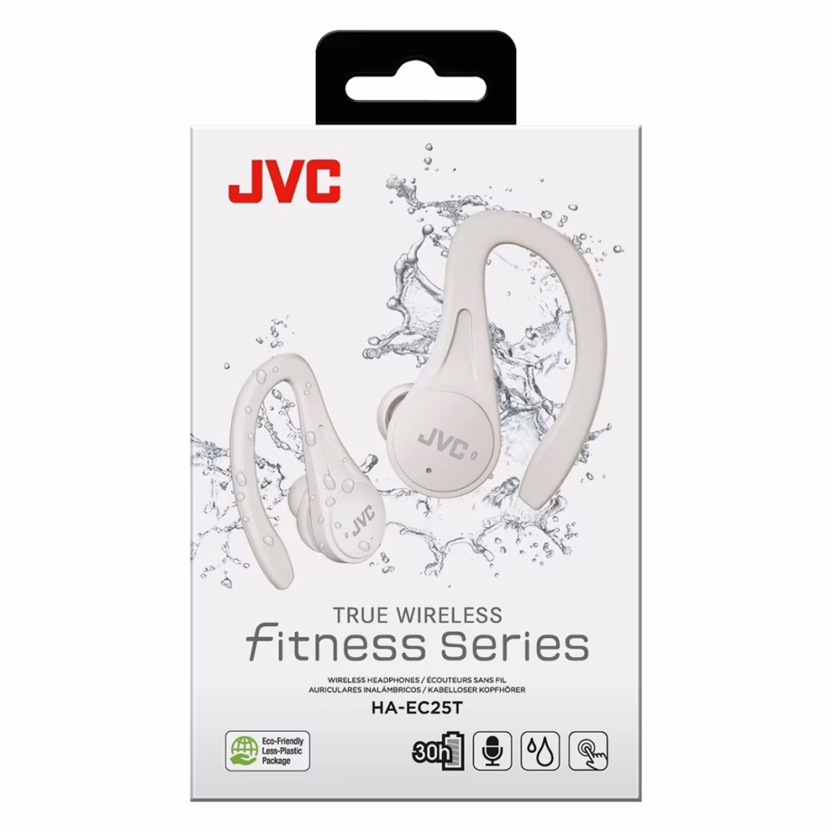 JVC HA-EC25TWU valged juhtmevabad spordikõrvaklapid, IPX5, 30h aku - 6
