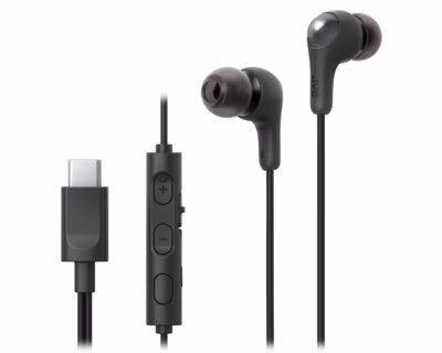 JVC HA-FR9UCBU USB-C 1,2 m juhtmega mustad kõrvaklapid mikrofoniga