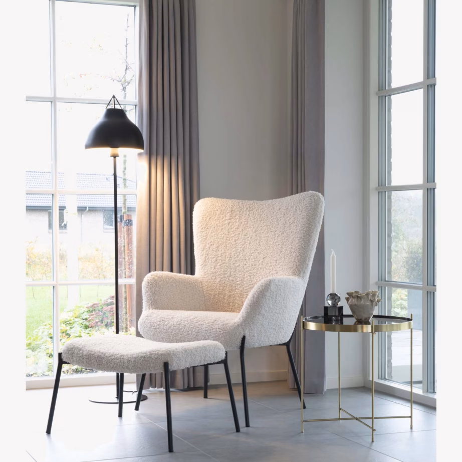 Klaasiga messingitoonis terasest ümmargune diivanilaud Venezia 48×48 cm - 4