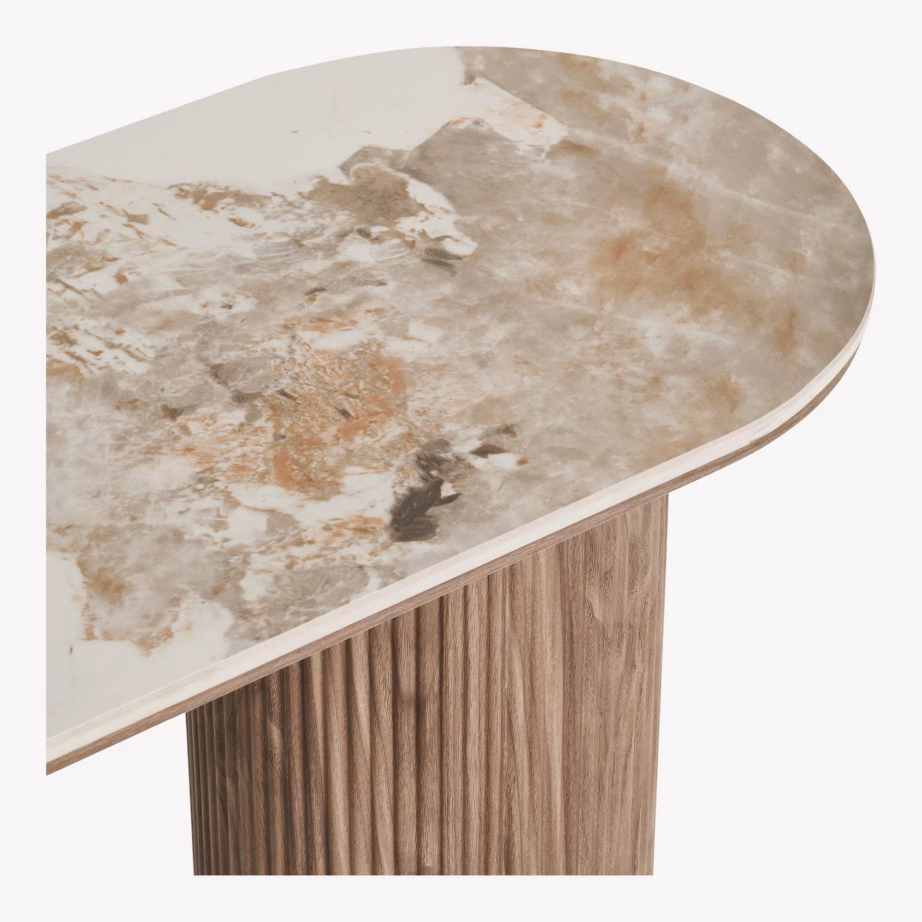 Konsoollaud keraamilise pealispinnaga, valge/pruun, 40×120 cm Athens - 4