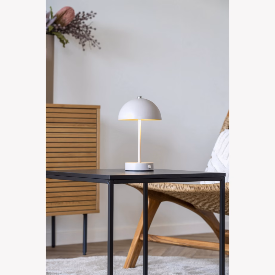 Laetav metallist laudlamp liivakarva viimistlusega Holt - 2