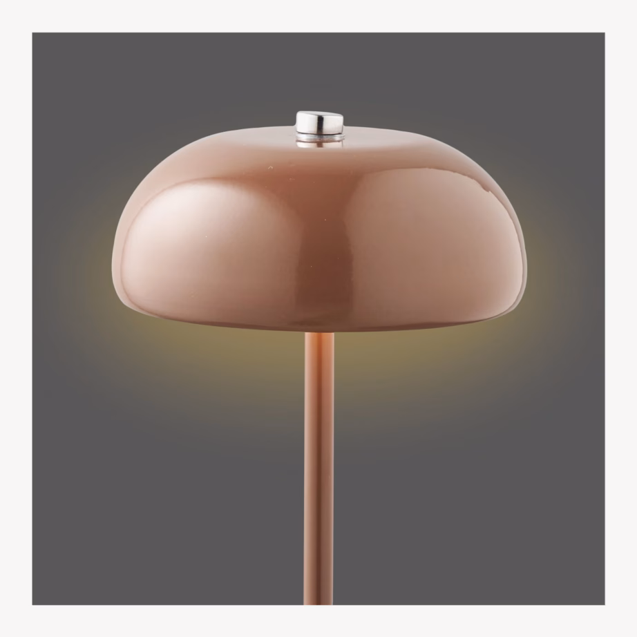 Laetav pruun metallist laualamp dimmeriga Margate, Ø13 cm - 3
