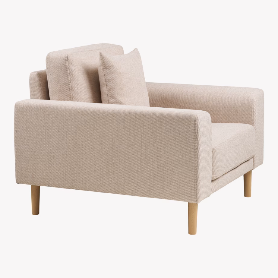 Lounge-tugitool liivakarva kangaga Lido, 92×90 cm - 4
