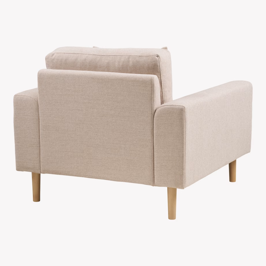 Lounge-tugitool liivakarva kangaga Lido, 92×90 cm - 5