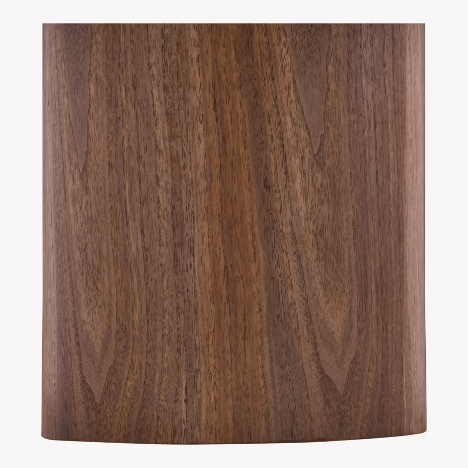 Ümar keraamilise plaadiga diivanilaud, valge/tumepruun, ø60×42 cm Noli - 8