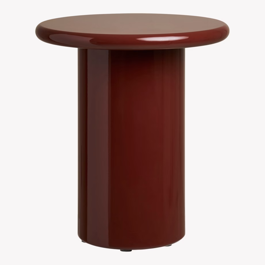 Ümar MDF abilaud Otago, bordoo, läbimõõt 45 cm, kõrgus 50 cm - 2
