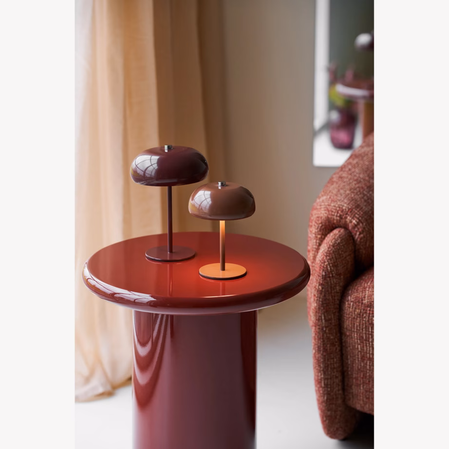Ümar MDF abilaud Otago, bordoo, läbimõõt 45 cm, kõrgus 50 cm - 3