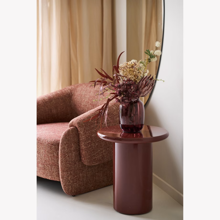 Ümar MDF abilaud Otago, bordoo, läbimõõt 45 cm, kõrgus 50 cm - 5