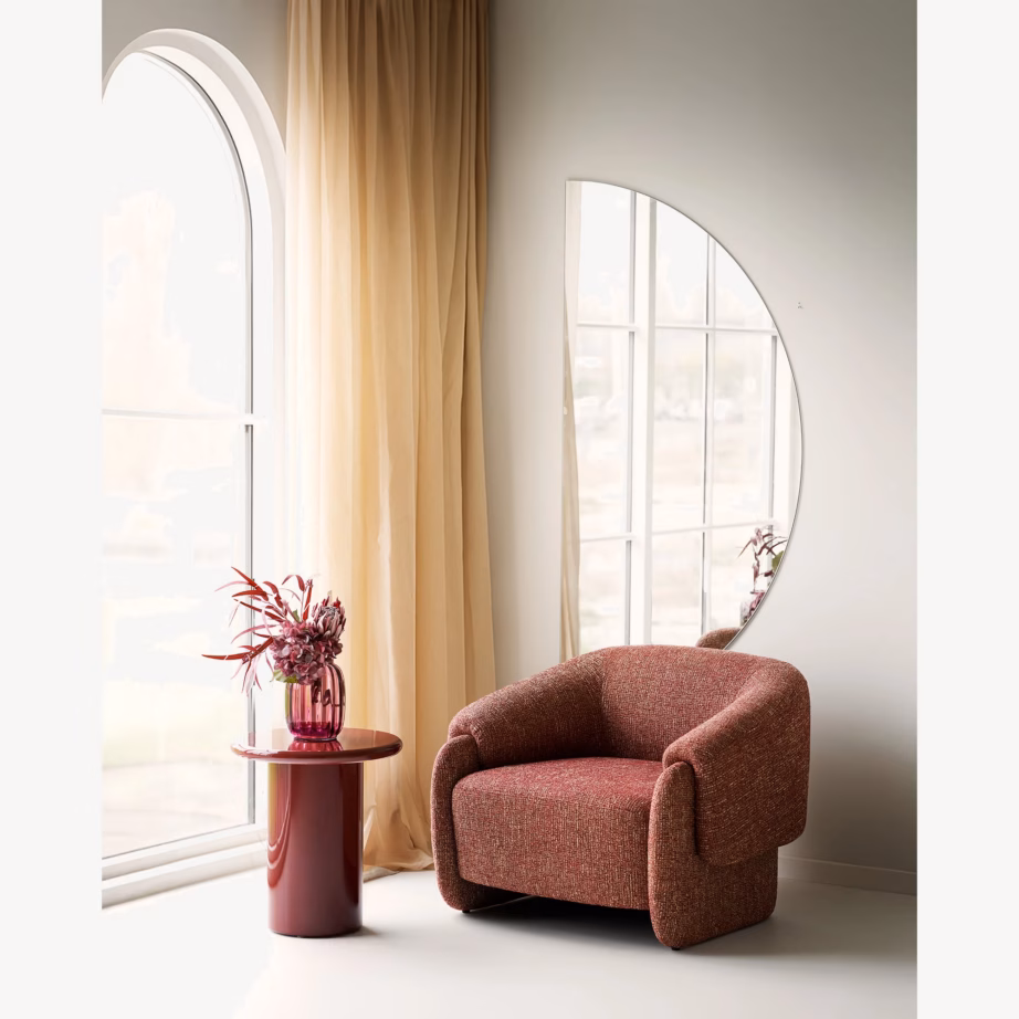 Ümar MDF abilaud Otago, bordoo, läbimõõt 45 cm, kõrgus 50 cm - 6