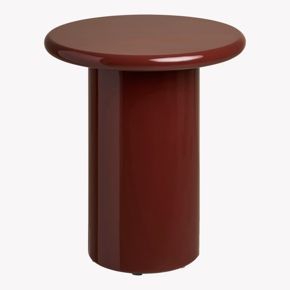 Ümar MDF abilaud Otago, bordoo, läbimõõt 45 cm, kõrgus 50 cm - 8