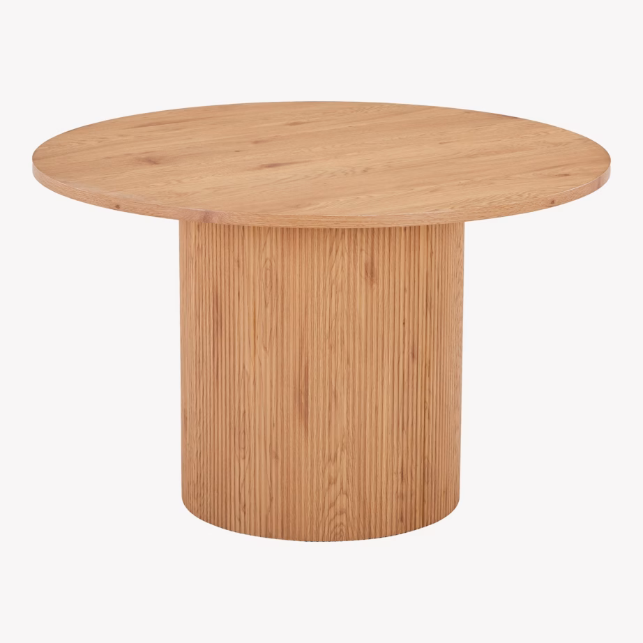 Ümar naturaalne söögilaud MDF-plaadiga Boavista, ø120 x 75 cm - 5