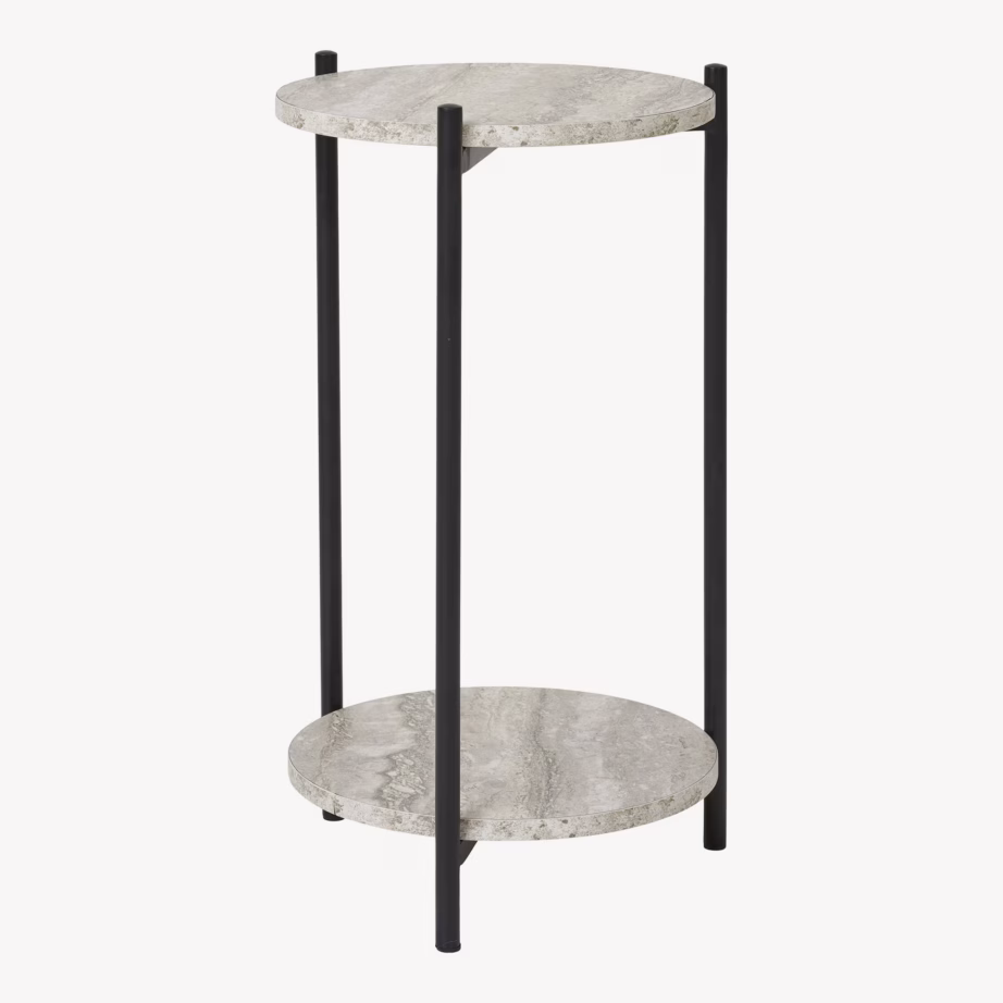 MDF-plaadiga abilaud travertiini imitatsiooniga Leuven, ø27×46 cm - 3