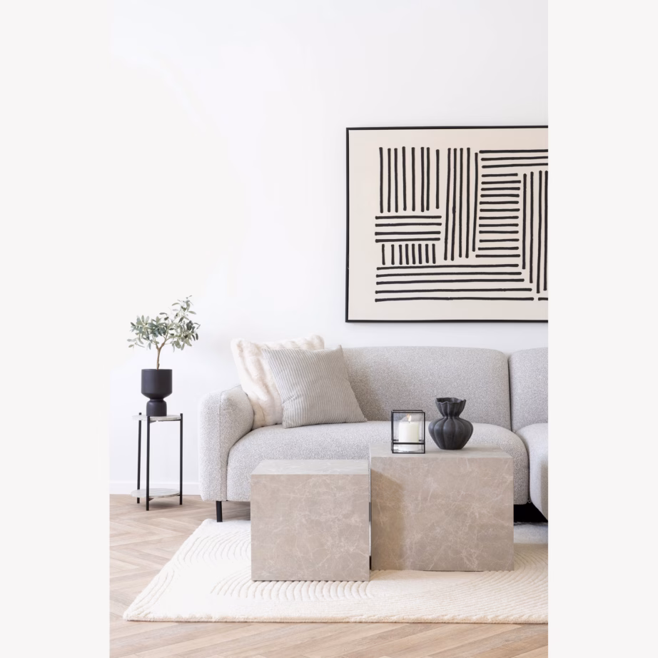 MDF-plaadiga abilaud travertiini imitatsiooniga Leuven, ø27×46 cm - 4