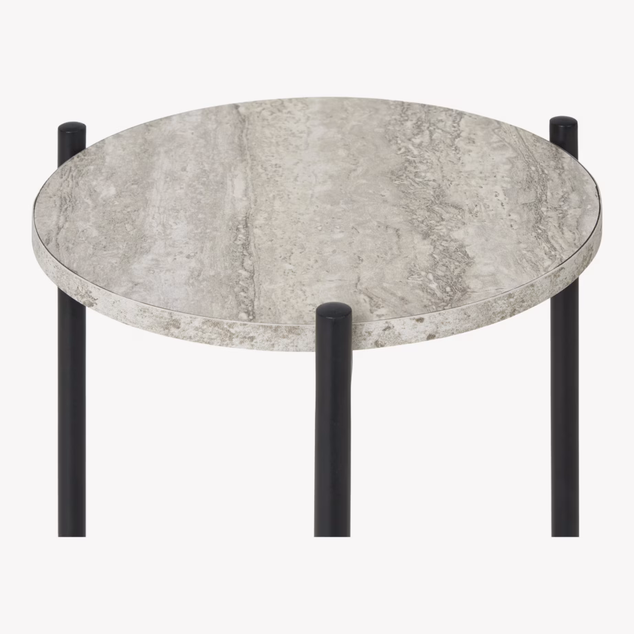 MDF-plaadiga abilaud travertiini imitatsiooniga Leuven, ø27×46 cm - 6