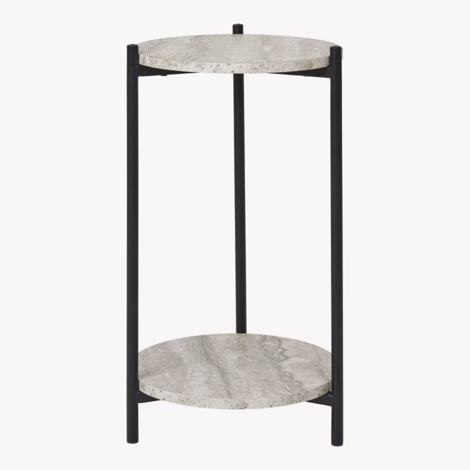 MDF-plaadiga abilaud travertiini imitatsiooniga Leuven, ø27×46 cm - 8