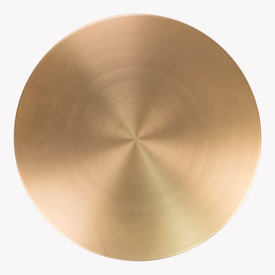 Messingiviimistlusega metalljalgadel marmorist abilaud Lecco, Ø51×52 cm - 4