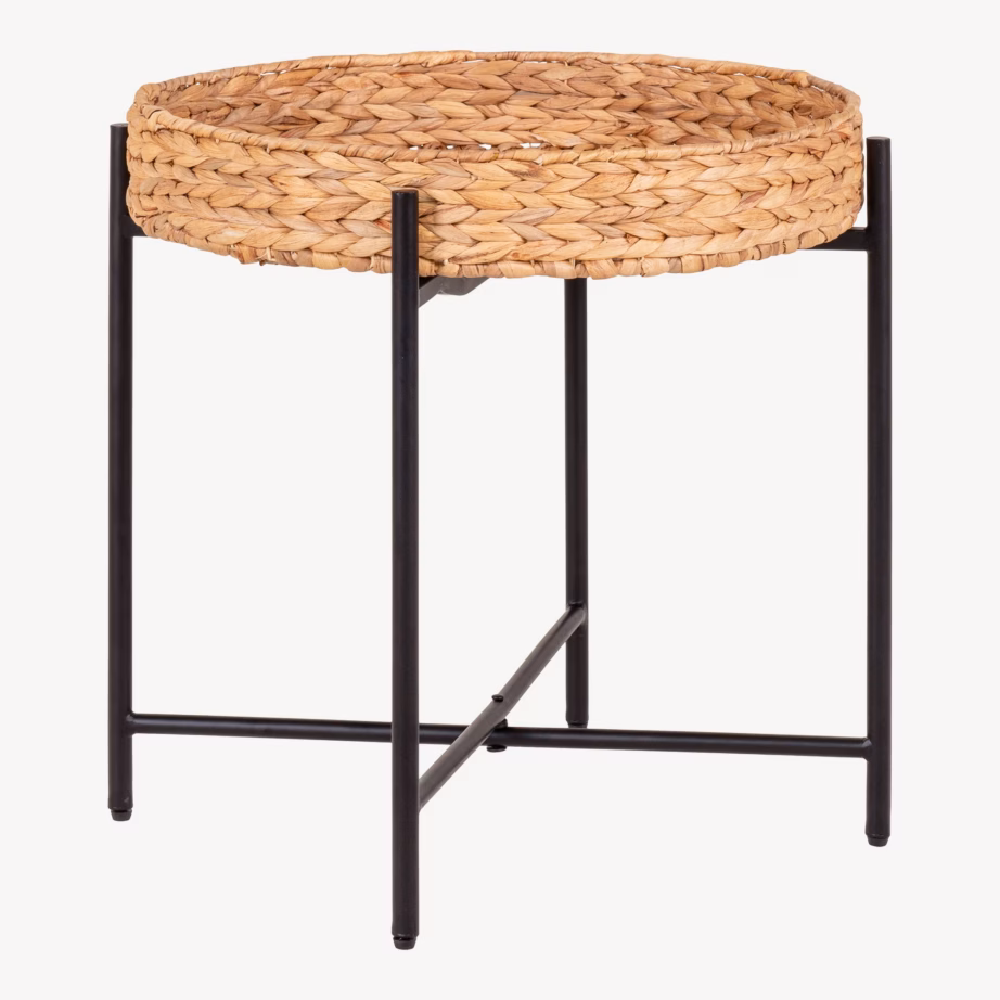 Metallist ja vesihüatsindist ümmargune abilaud Naro Ø50 cm - 7