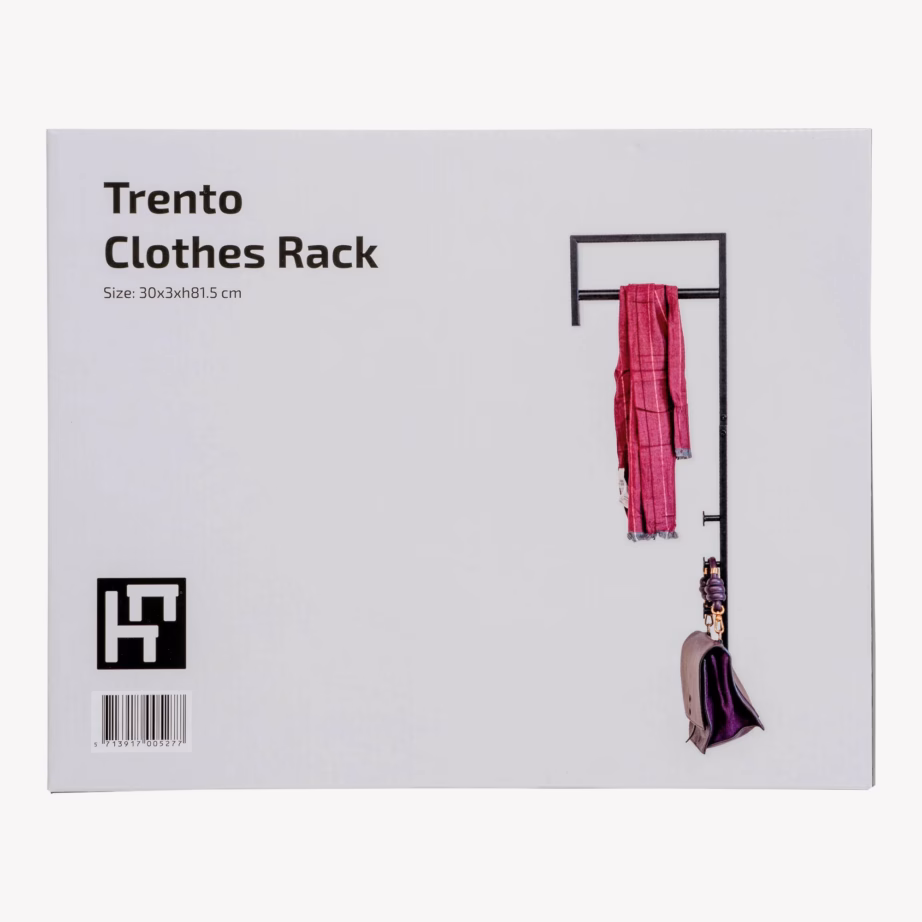 Metallist must riidenagi Trento esikusse, 3×30×82 cm - 3