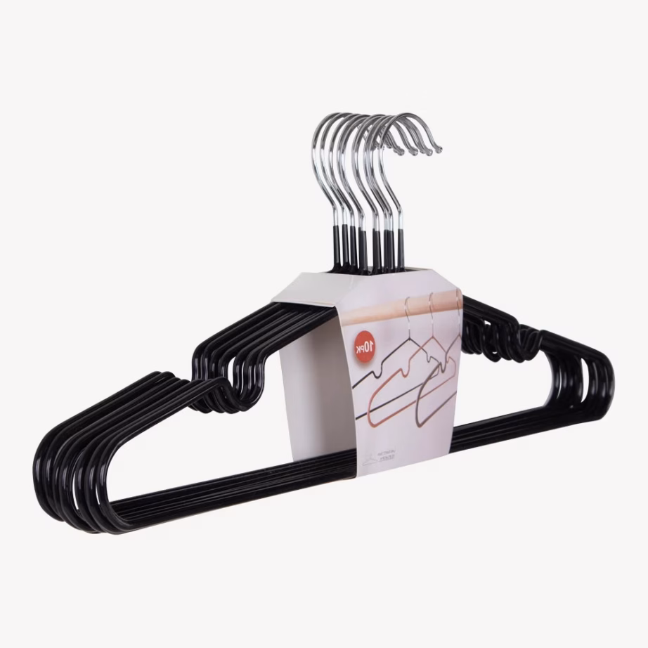 Metallist mustad riidepuud, komplekt 10 tk Massa - 5